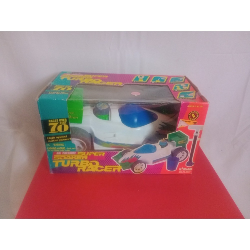 Larami Super Soaker Turbo Racer Car Vintage 1994 Rare Toy W/ Box Complete (Read)